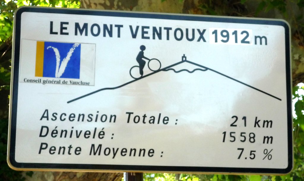 Le Mont Ventoux kyltti